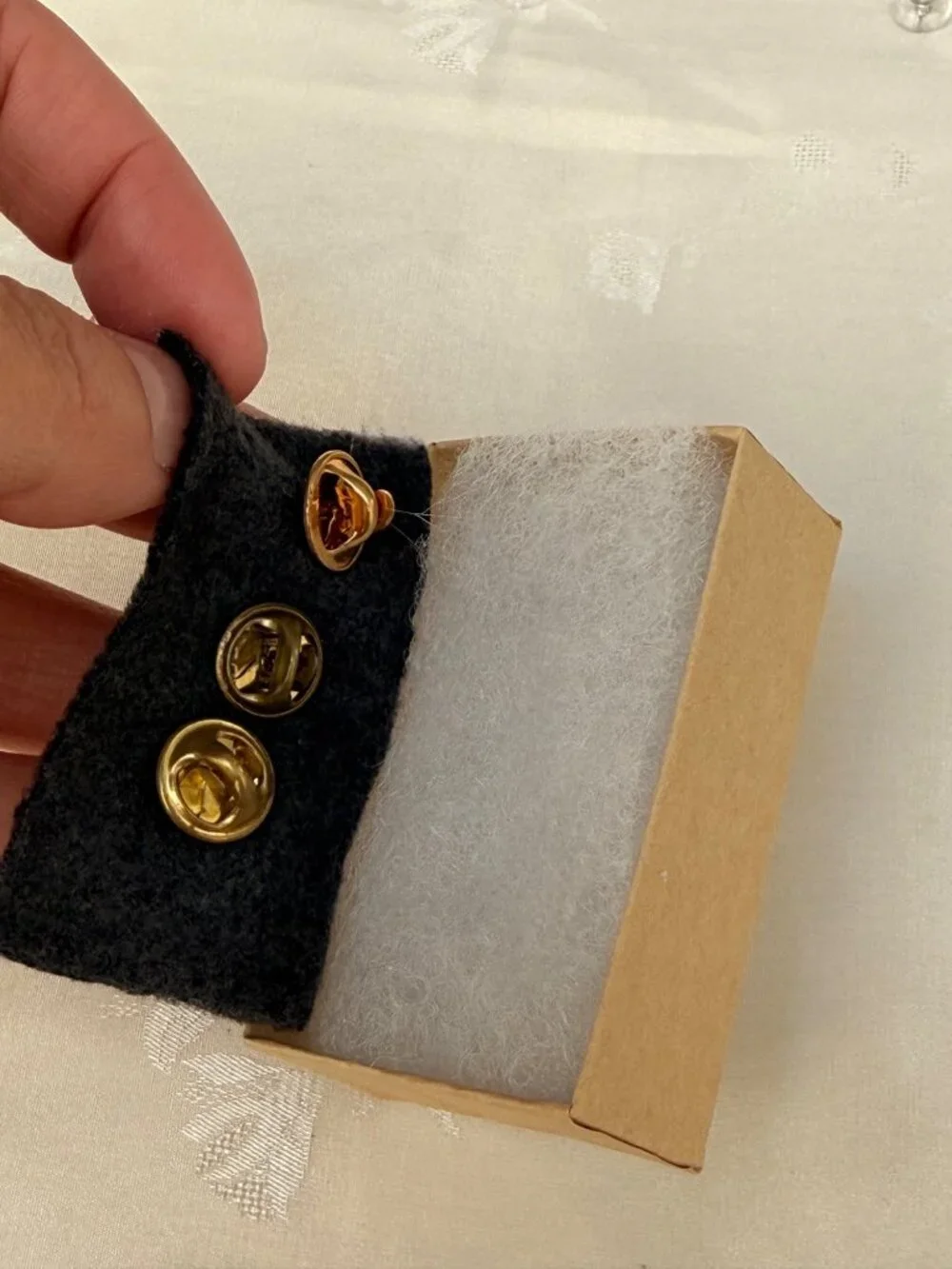 3-piece Lapel Pin Set - Gold-Tone w/ Angel, Hot Pink Heart & Bluebird Faux Gems